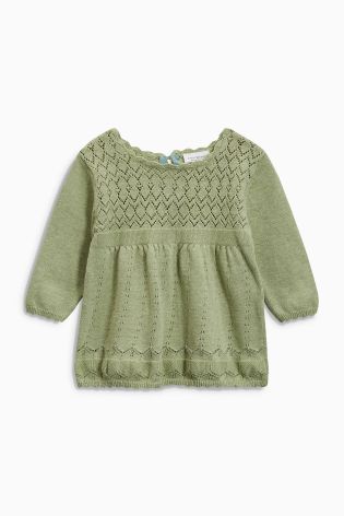 Green Knit Dress (0mths-2yrs)